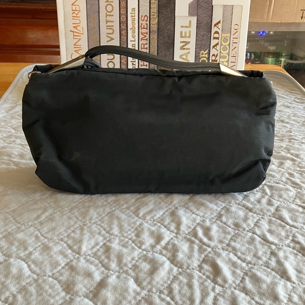 BOTEGA VANETTA nylon handbag. Black. 6”x13”. Zip closure. Care card. - Picture 3 of 10